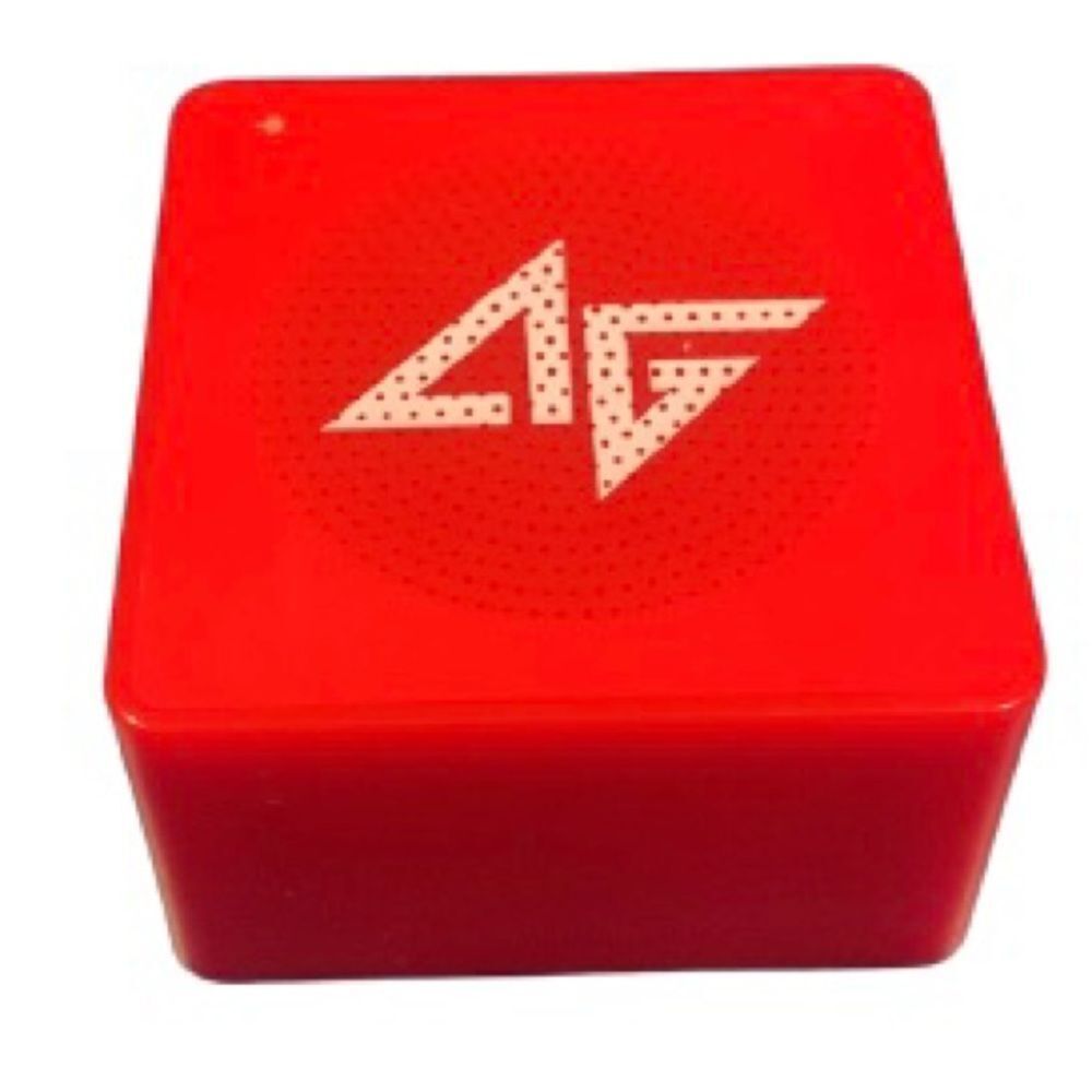 Whammo Bluetooth Mini Speaker – Red Cube Wireless Speaker - AG logo
